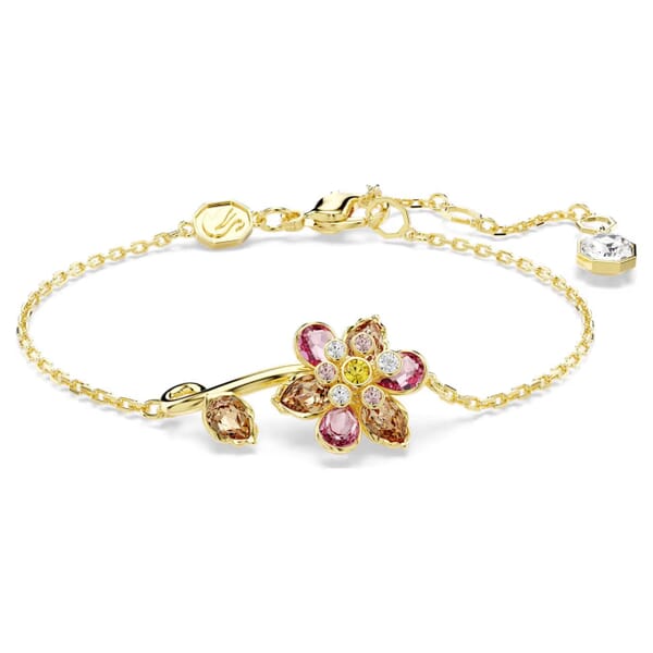 Swarovski armbånd Idyllia bracelet Mixed cuts, Flower, Multicolored, Gold-tone plated - 5732423